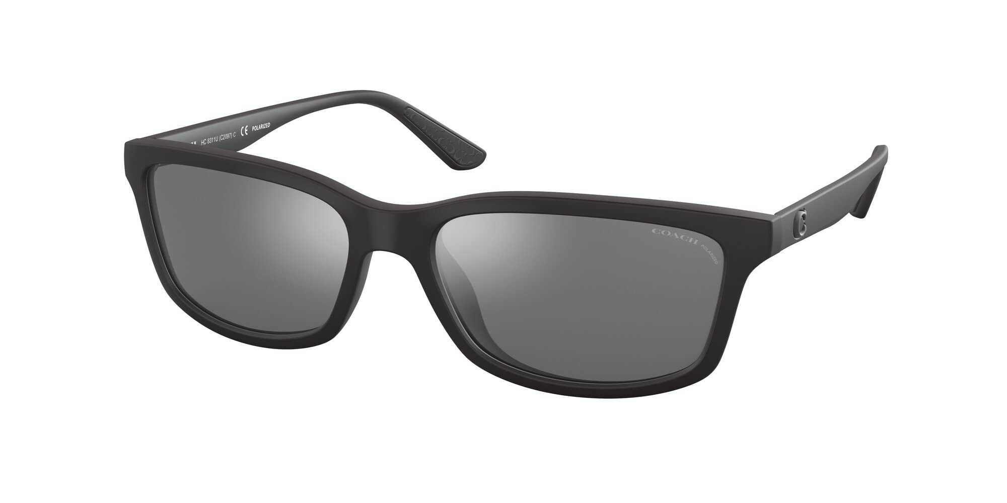 

Sunglasses HC8311U Matte Gray Silver Mirror Polarized Lens 58 [Coach] Black/Dark