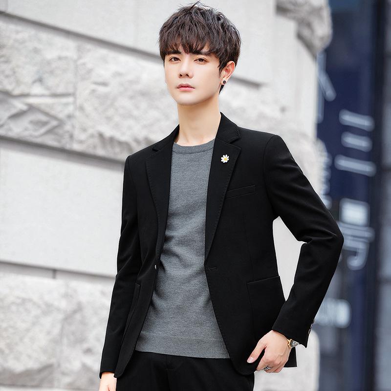 Casual Suit Men's Korean Version Slim Fit Trendy Handsome Jacket Top