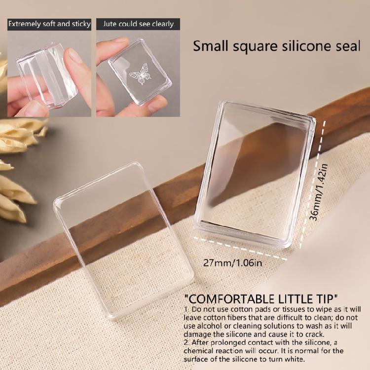 3 transparenta nagelstämplar med ergonomisk design för skarp mönsteröverföring och är nybörjarvänliga