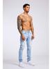 Slim Fit Black High-Waist Men's Denim Trousers