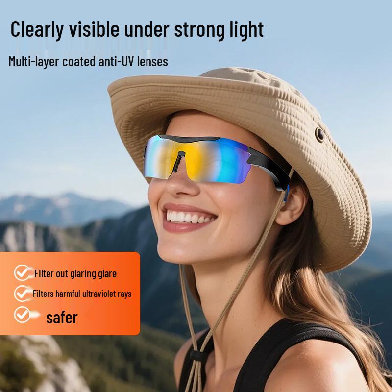 G79-AI Smart Translation Bluetooth Sunglasses – Black Tech for Outdoor Sports, Calls & Music