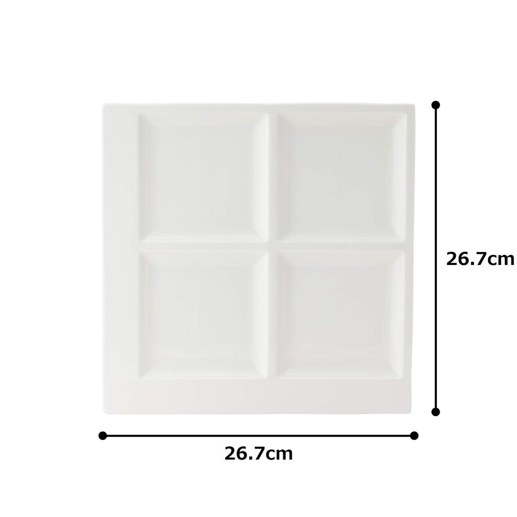 NARUMI Plate Pro Style White 27cm Divider Plate Microwave Warmable 50131-5658