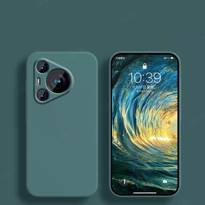 

Чехол для Huawei Pura 70, чехол для Huawei Pura 70, чехол из жидкого силикона, оригинальный противоударный мягкий чехол из ТПУ, чехол для Huawei Pura 70 Fundas Huawei Pura 70