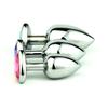 3 Size Anal Plug Heart Stainless Steel Crystal Anal Plug Removable Butt Plug Stimulator Anal Sex Toys Prostate Massager Dildo