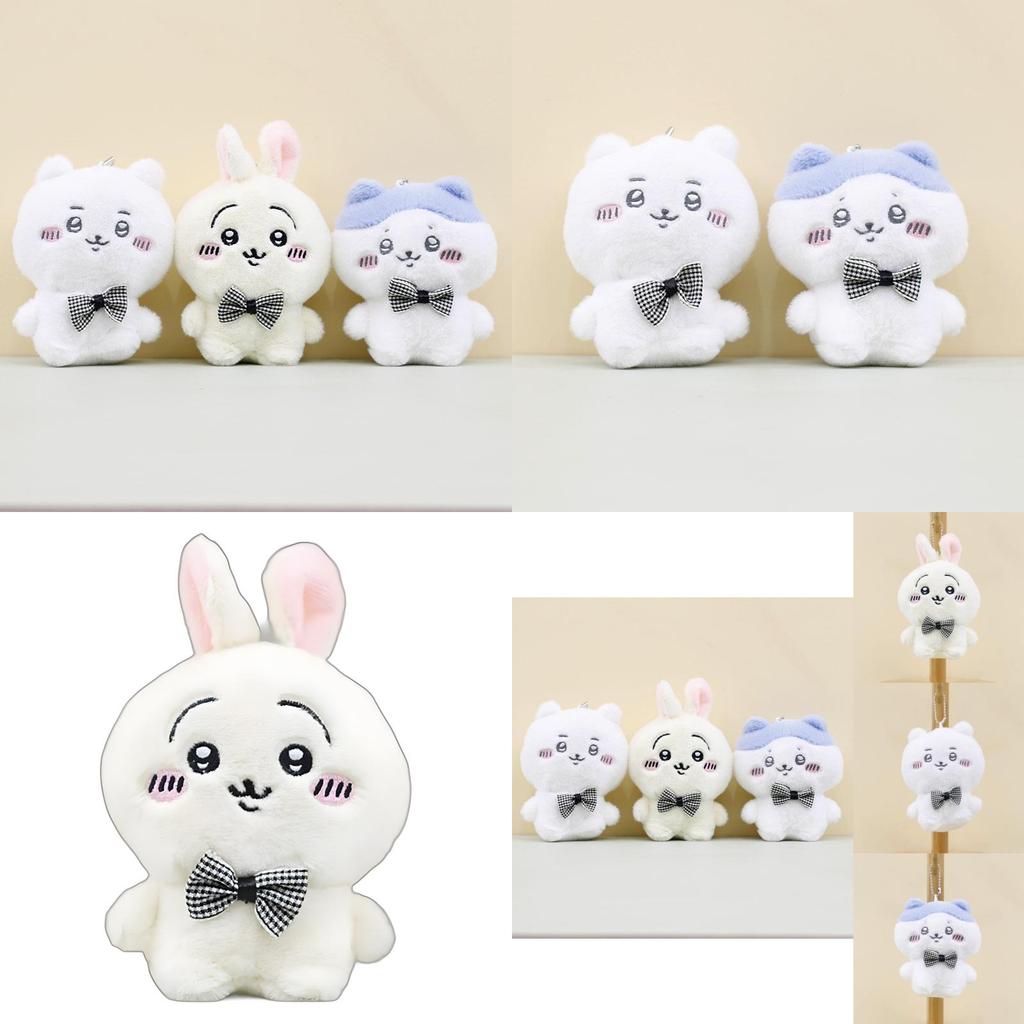 Adorable Plush Bunny Keychain Soft Stuffed Animal Toy With Pp Cotton Filling