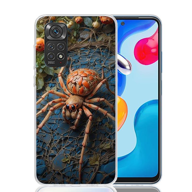 Black Widow Spider Insect Phone Case For Xiaomi Redmi Note 13 14 15 Pro Plus 12S 12 14S 11S 11E 10 10S 11 11T 5G 4G Cover Coque