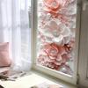 Bloemen Privacyfolie voor Ramen Statisch Hechtende Privacybeschermingsfolie Waterdichte Verwijderbare Raamfolie voor Huis Badkamer Slaapkamer Keuken Decoratie