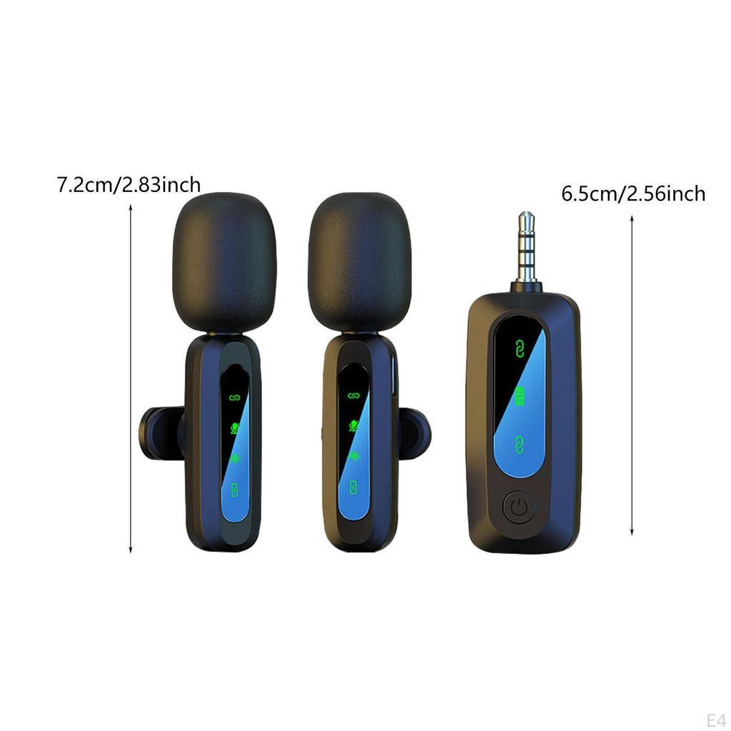 Lavalier Microphone with Receiver Lapel Mic for Vlog Video Recording Speaker
