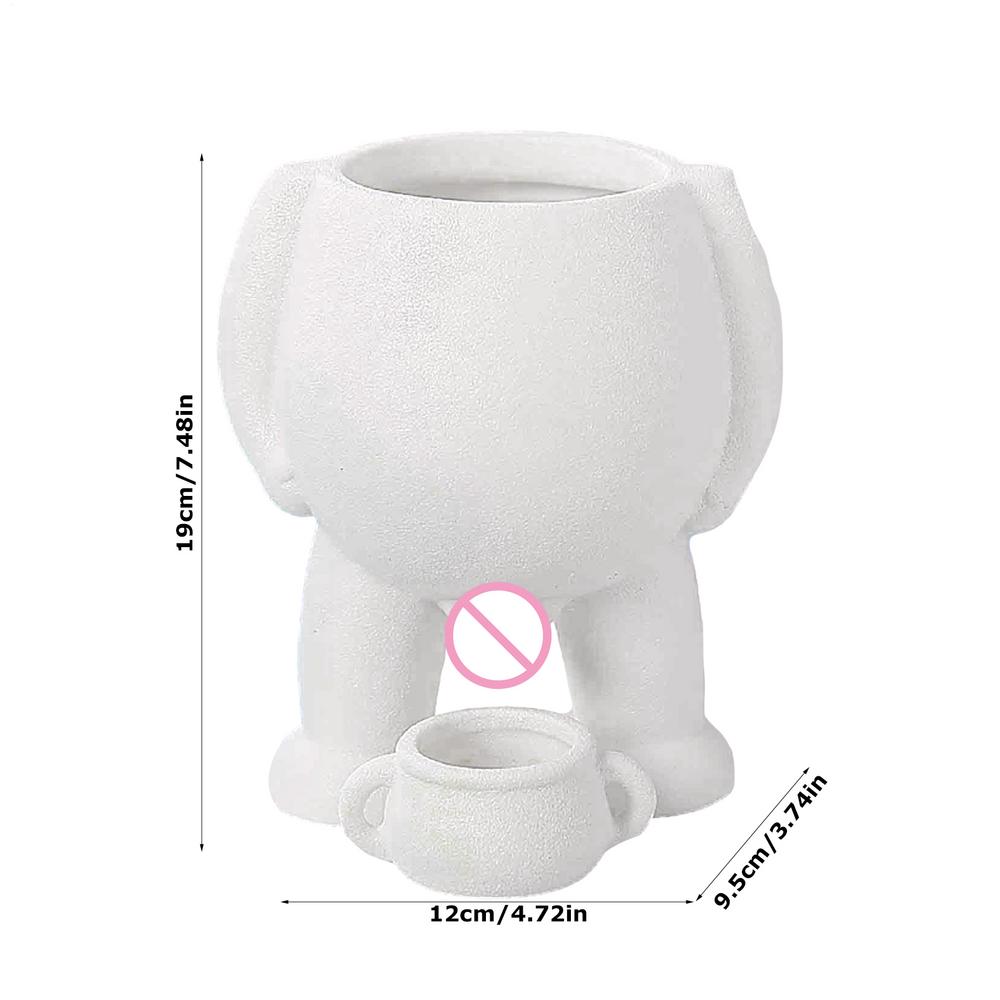 Funny Resin Funny Flowerpot Creative Piss Pot Shape Flower Pots With Drainage Holes Figure Vases Home Decoration Friend Gift