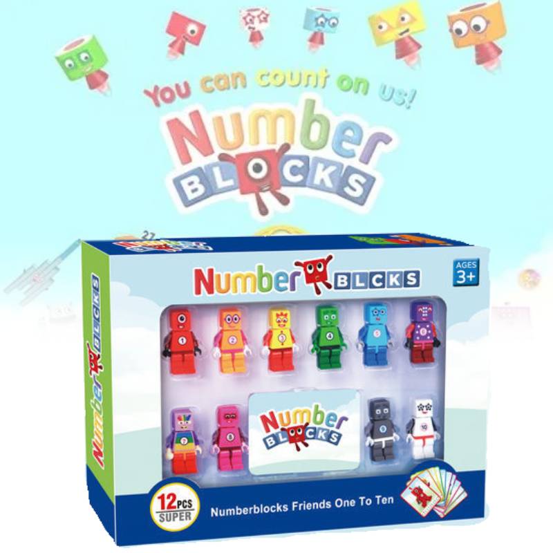 Figuren Action Numberblocks Modell Bausteine Spielzeug DIY Pädagogisch Kinder Geschenk