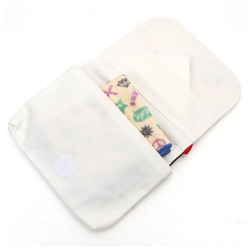 Twin Canvas Panda Clip Pocket A 15x12cm