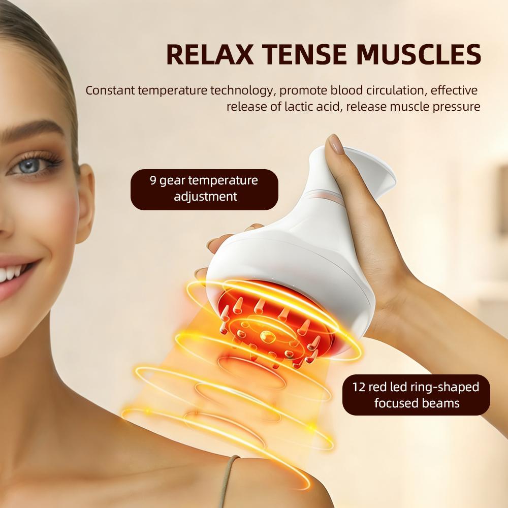 Electric Meridian Brush Body Massager Cupping Massage Relaxing Tendons Essential Oil Scrapping Fat Burner Slimming