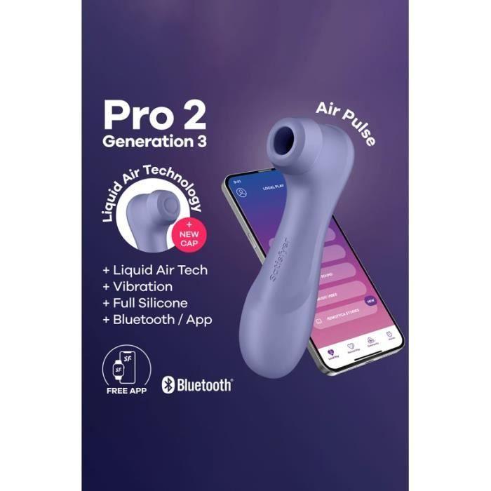 Stimulateur Clitoridien - Satisfyer - Pro 2 Génération 3 - Connecté - Silicone Médical - Lilas