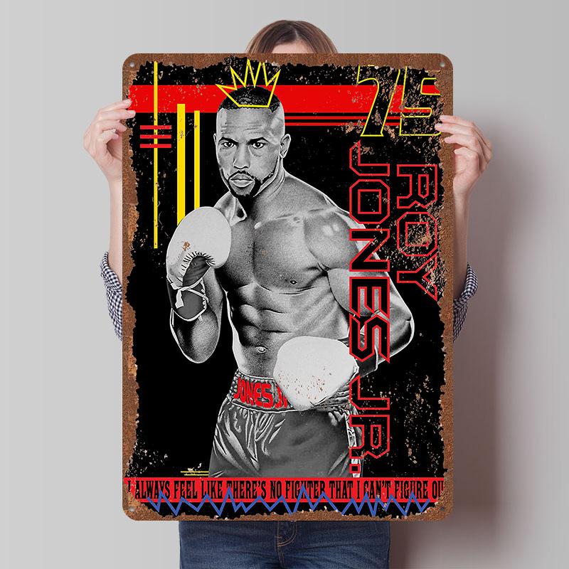 Roy Jones Jr Boxer Metal Posters Custom Vintage Metal Signs Wall Art Retro Tin Plaque for Man Cave Decoration Bedroom Desk Decor
