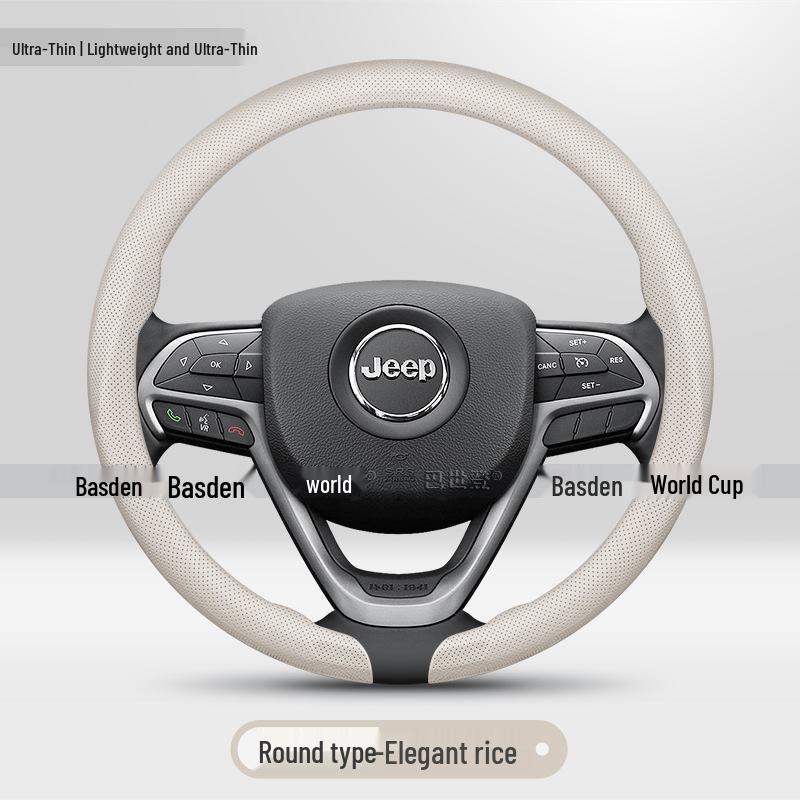 Ultra tenký potah volantu pro JEEP Compass, Renegade, Wrangler, Grand Cherokee