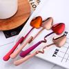Hanging Cup Coffee Spoon Heart Shape Stainless Steel Scoop Silver Sugar Dessert Spoons Gold Stirring Tea-spoon Snack Juice Tools