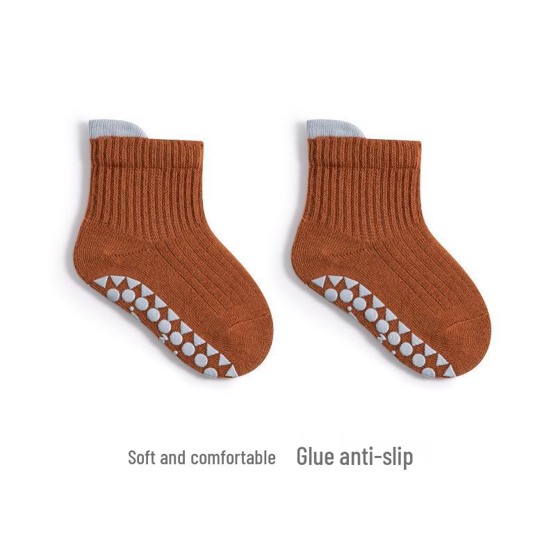 Baby Baumwoll-Boden-Socken mit Anti-Rutsch: Mittelwade, Ohne Knochen, für Frühling, Herbst, Winter
