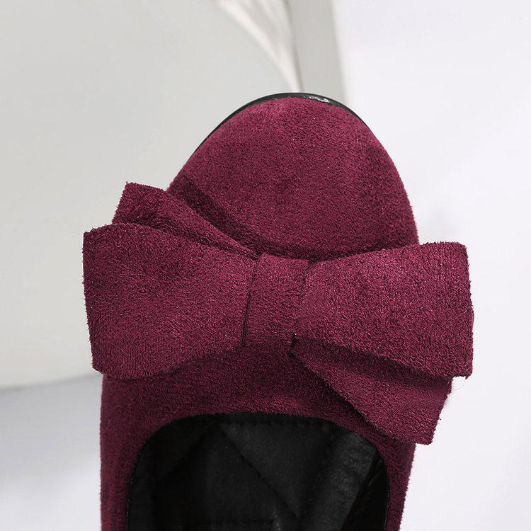 Plus Size Suede Bow Loafers for Women - New 2022 Casual Round Toe Driving Shoes