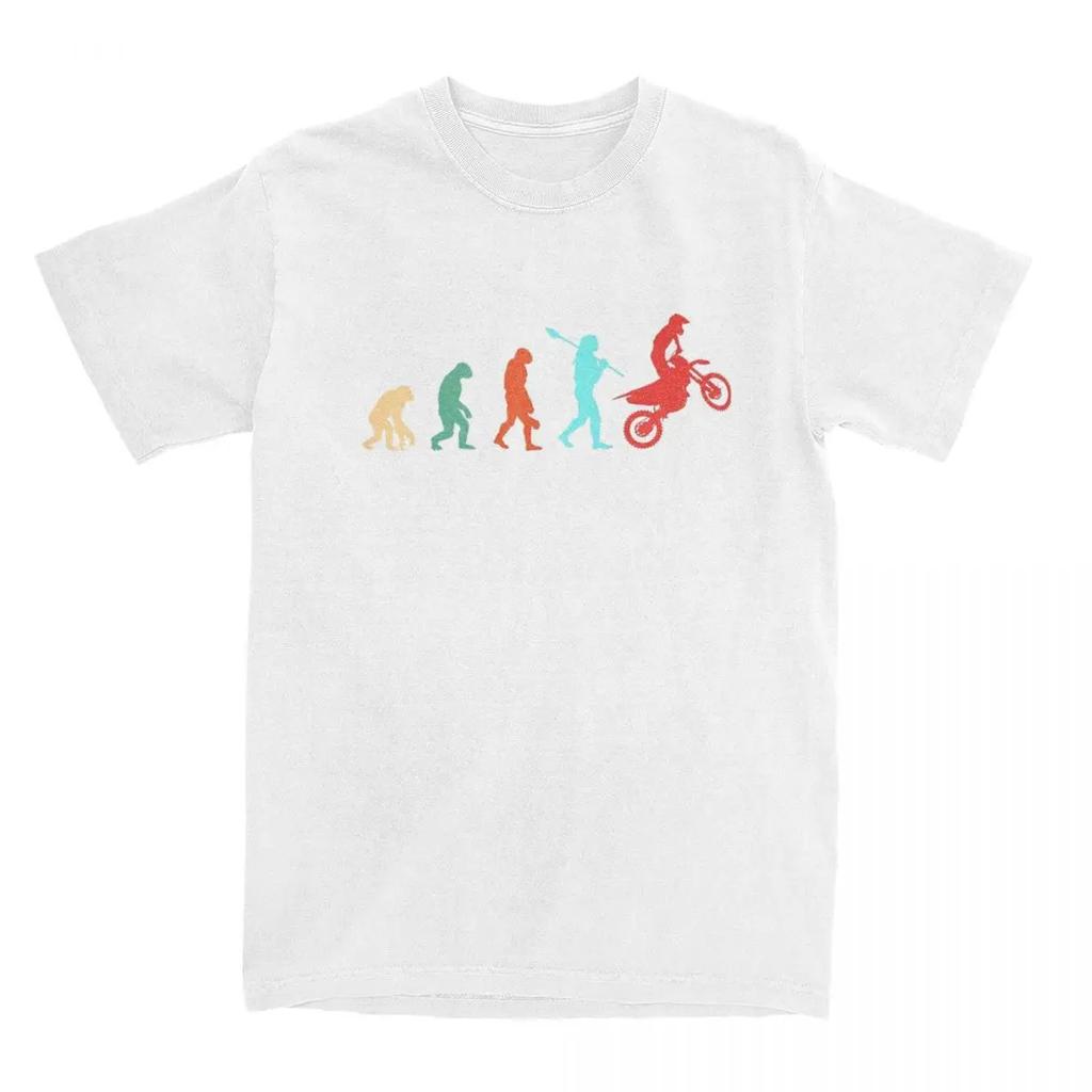 Motocross Rider T-Shirt Evolution Hip Hop T Shirts Short-Sleeved Funny Tshirt Summer O Neck 4XL 5XL 6XL Clothing