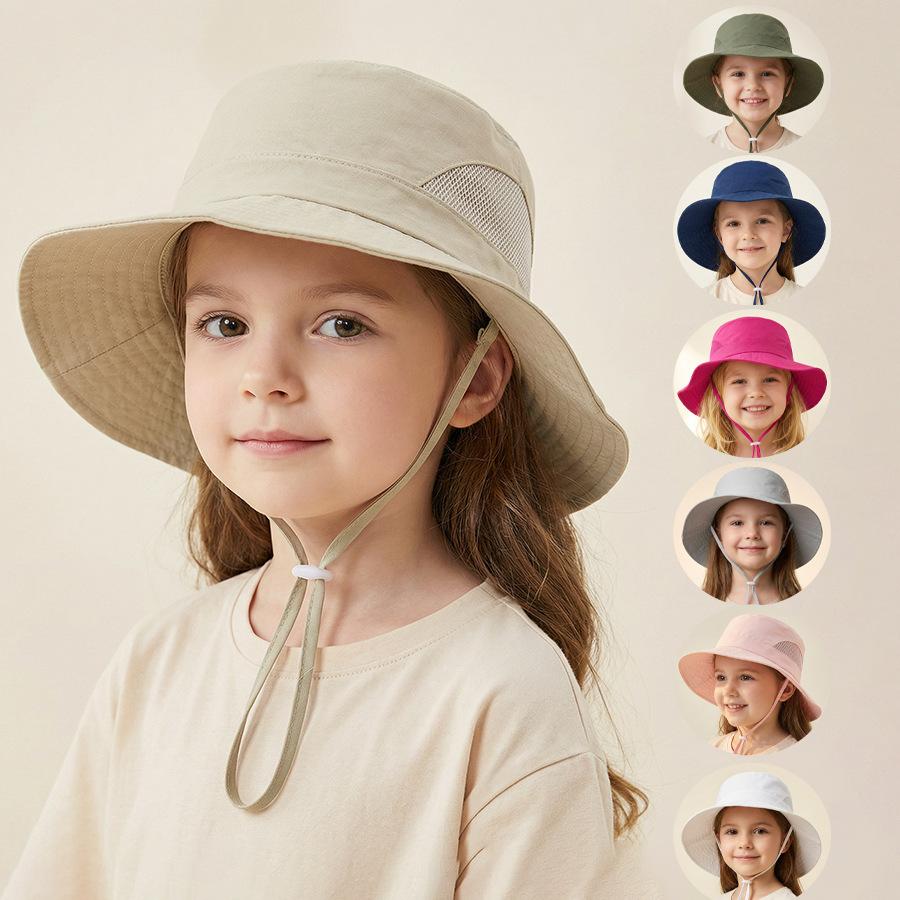 Children's Fisherman Hat - Summer Outdoor Sun Protection UV Blocking Sun Hat with Mesh Screen, Breathable and Durable Sun Hat