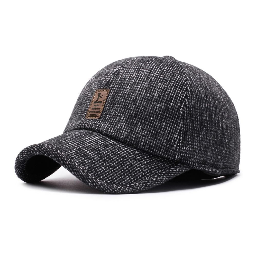 Autumn and Winter Warm Autumn and Winter Men's Outdoor Cold-proof Ear Protection Baseball Cap Casual Plus Velvet Thickened Baseball Hat Dad