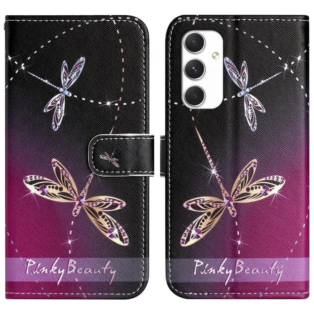 For Samsung Galaxy A16 5G/A16 4G Case Pattern Print PU Leather Wallet Phone Cover Cross Texture