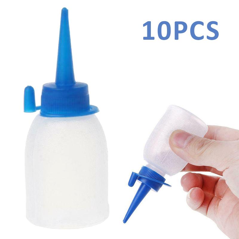 

PDTO 10 шт. пластиковая бутылка для выжимания маленькая струя для струи соуса приправа кетчуп масло майонеза