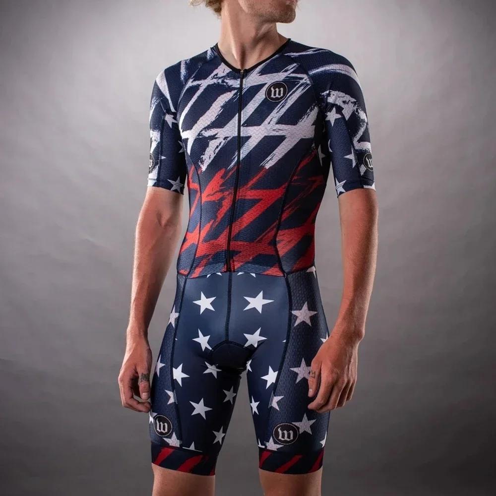 Wattieink 2020 Uci Pro Team Men Triathlon Skinsuit Cycling Jersey Set Ropa MTB Jumpsuit Bici Road Bike Clothes Maillot Ciclismo