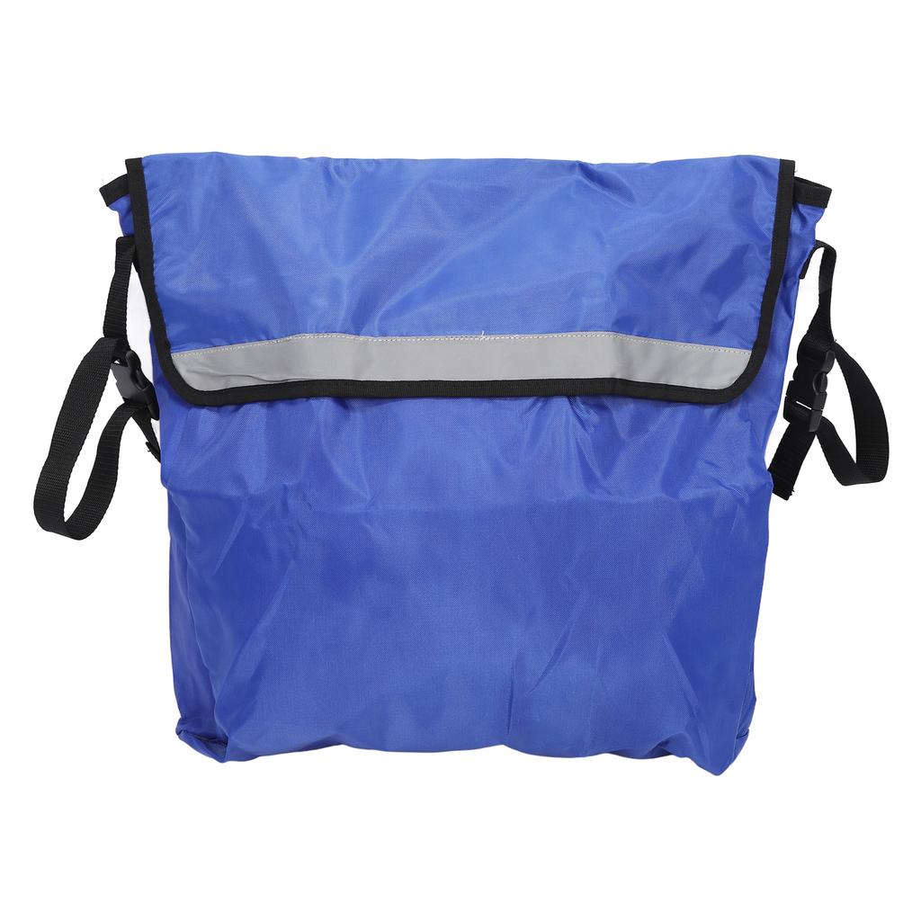 Wheelchair Bag Adjustable Shoulder Strap Waterproof Large Capacity Storage Wheelchair Carry Pack for Outdoor Blue