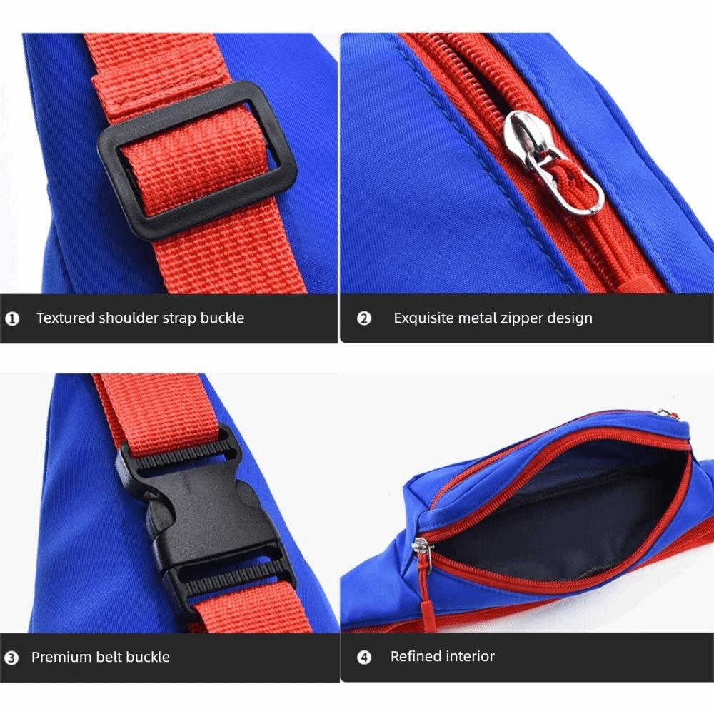 Leisure Large Capacity Women's Chest Bag Wear-resistant Black White Blue Crossbody Bag Lightweight Sports Sling Bag Running