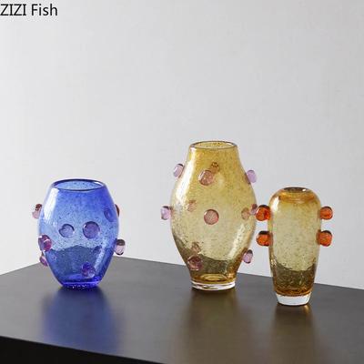 Creative Bubble Decorative Glass Vase Hydroponics Flower Pots Desk Decoration Artificial Flowers Vases Room Aesthetic Decor
