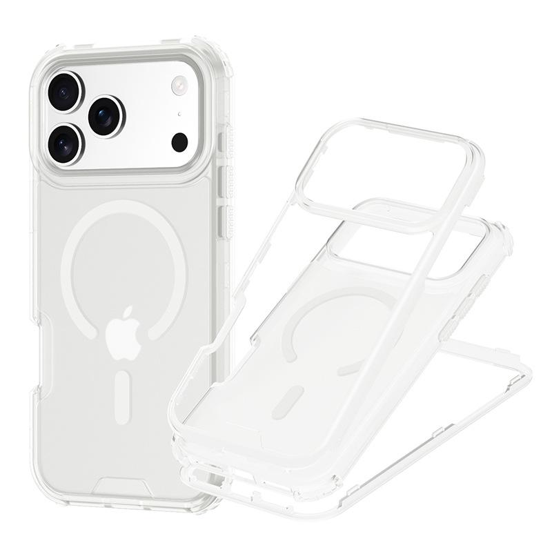 For Apple for IP17PROMAX Three-in-one Skin-sensitive Magnetic Phone Case Lanyard