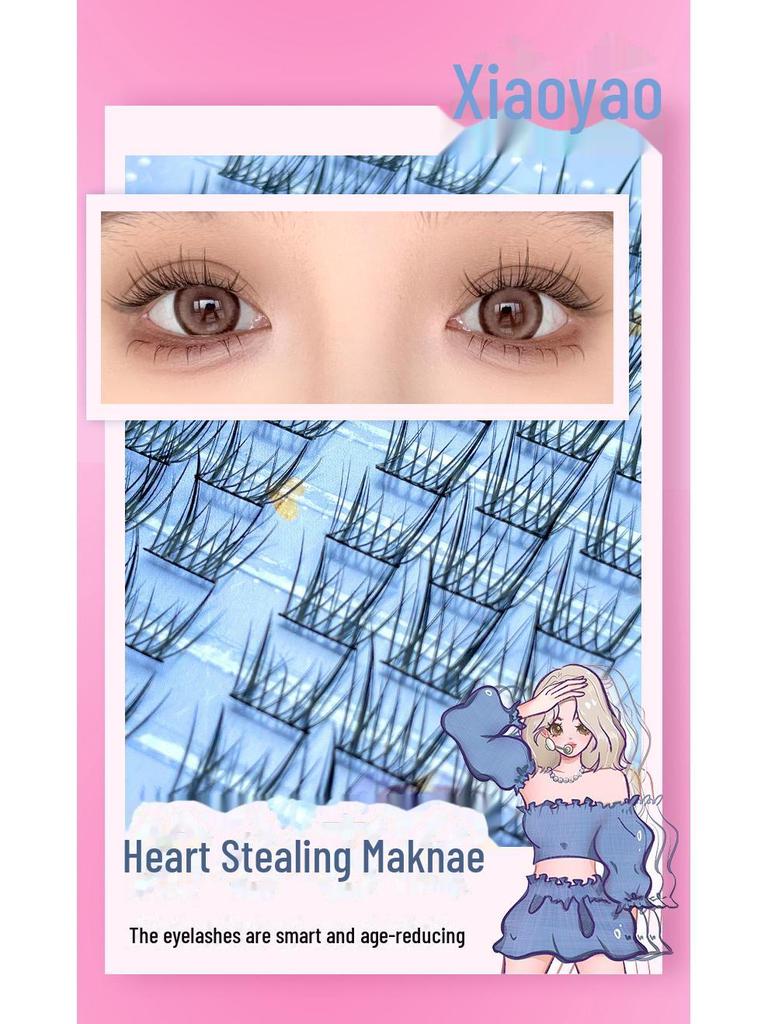 Lishu Idol Series 3: Girls Natural Look False Eyelashes - Self-Adhesive, Clustered Segments