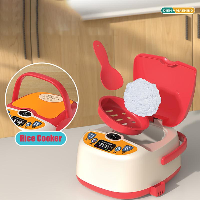 Children Kitchen Dish Washing Pretend Play Set Electric Circulation Toy Simulated Dishwasher