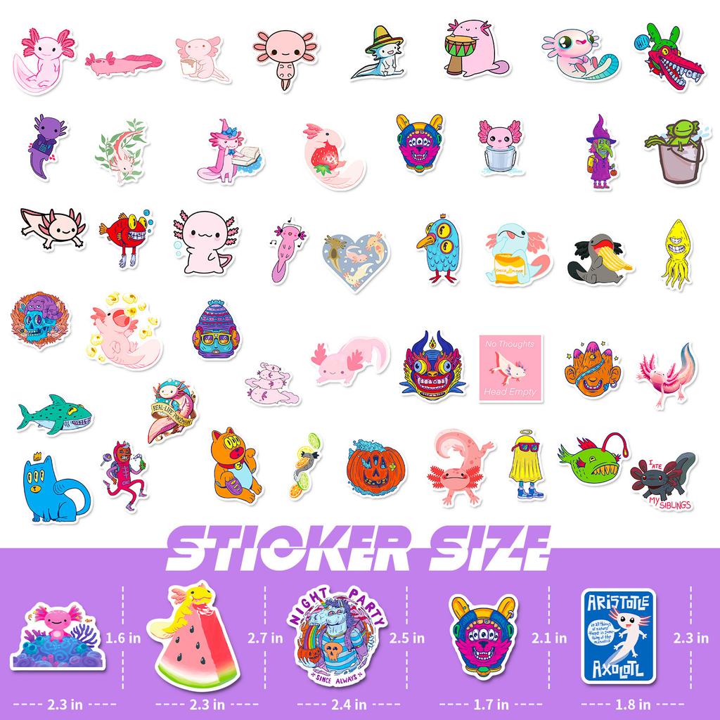 200 Mixed and Match Small Animal Stickers Dinosaur Salamander Frog Monster Cartoon Collection Children's Stickers
