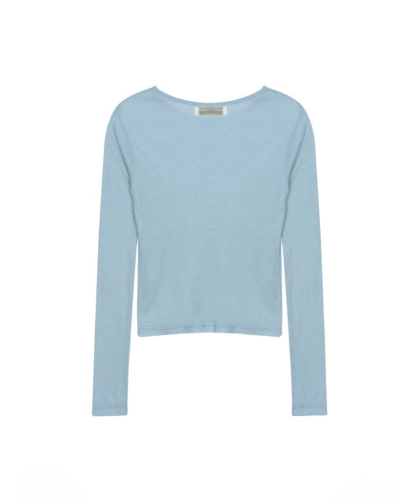 Nigaennikol [Essential] Wool Tencel Tee_Sky Blue