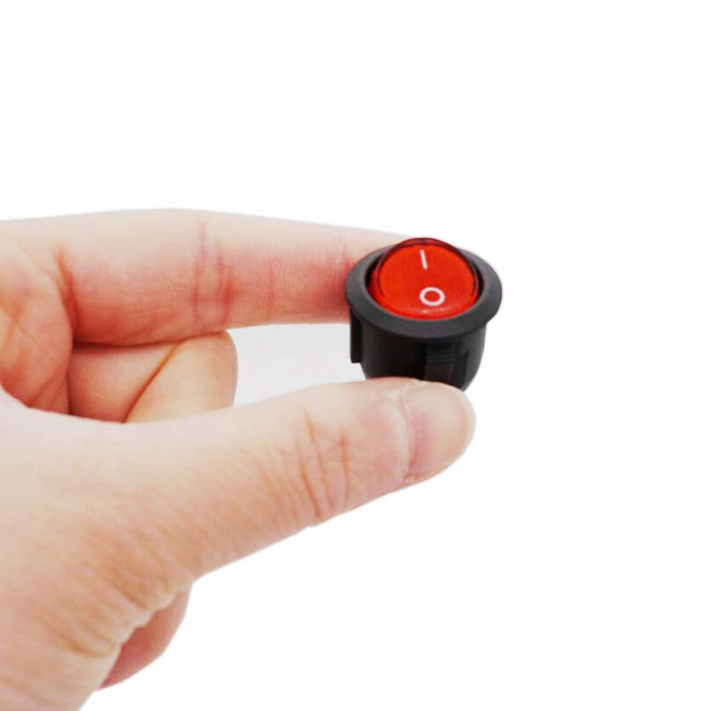 4/5/12pcs 3pin Round Switch LED Waterproof With Color Switch Rocker Switch Can Be Used For Car Motorcycle Boat Bus RV