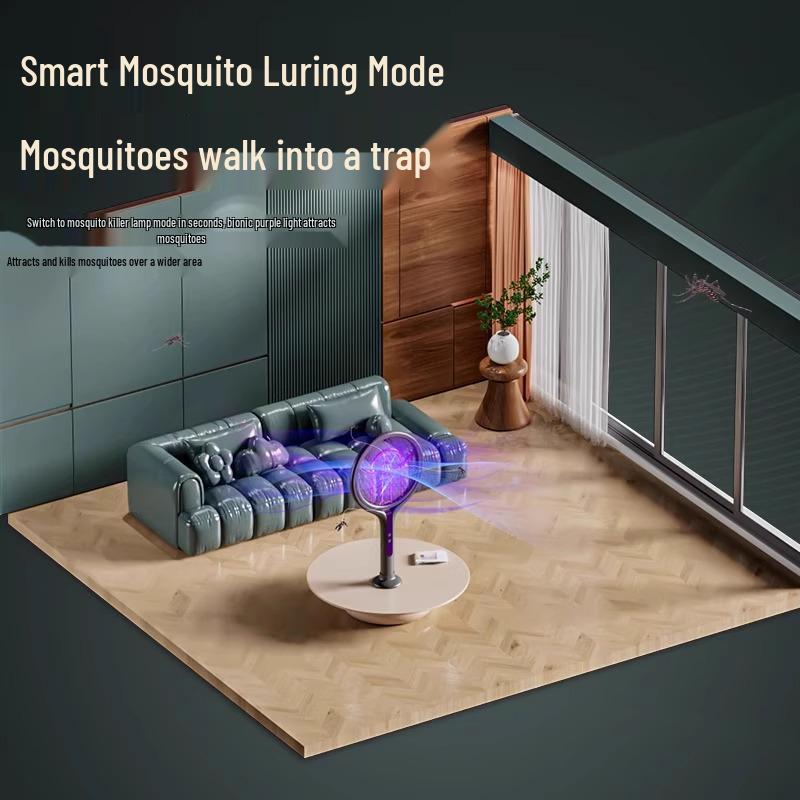 2025 Rechargeable Electric Mosquito Swatter: Foldable, Retractable, Powerful Mosquito & Fly Killer for Home Use.