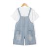 Montagut Mädchen Sommer Denim Latzhosen Set