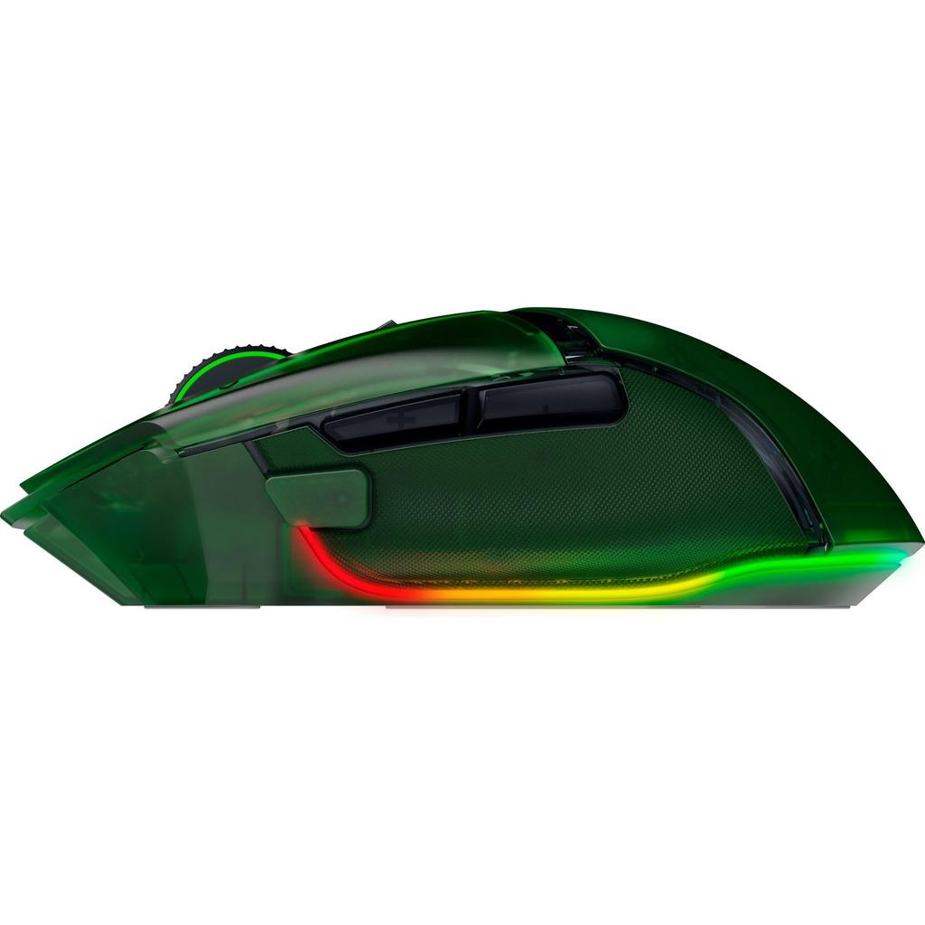 Razer Basilisk V3 Pro 35K Phantom Green Edition Wireless Gaming Mouse with HyperSpeed Wireless Bluetooth and Wired Focus Pro 35K Optical and 3rd