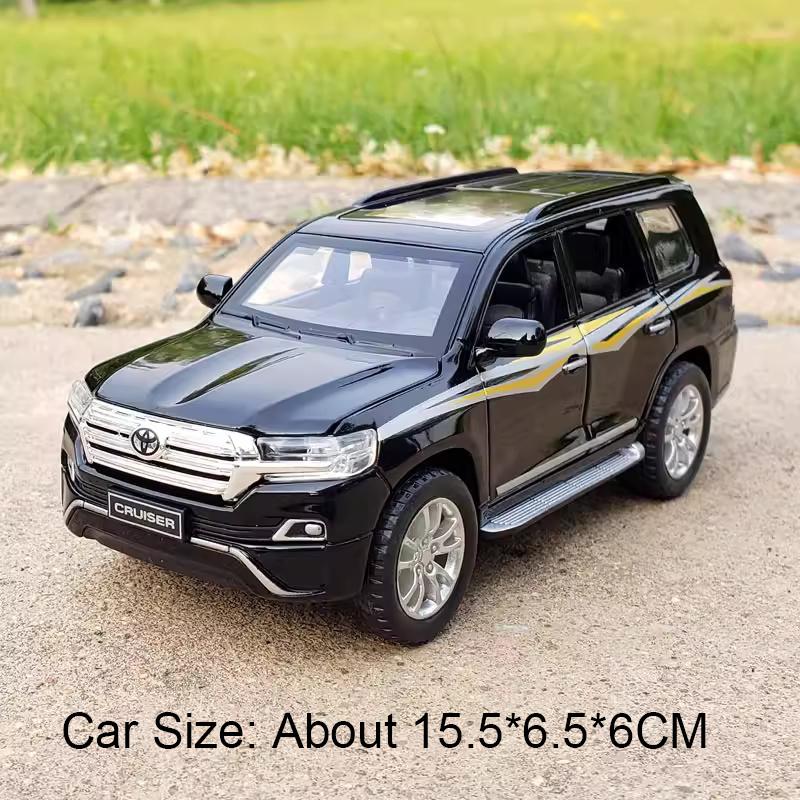 

1:32 Land Cruiser Vellfire Car Model Toy Doors Opened Sound Light Cars Pull Back Rubber Tires Models for Child Hobby Collection