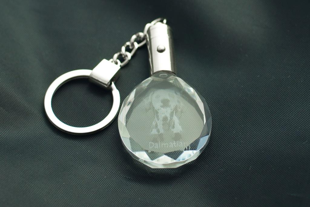 Dalmatian, Carriage Dog, Spotted Coach Dog - Pendant with a Photo of a Dog, Crystal Key Ring In a Gift Box, a Unique Gift by Art-Dog