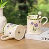 Retro Ceramic Mug High Looking Tulip Couple Water Cup Home Ceramic Cup Office Coffee Cup Gift