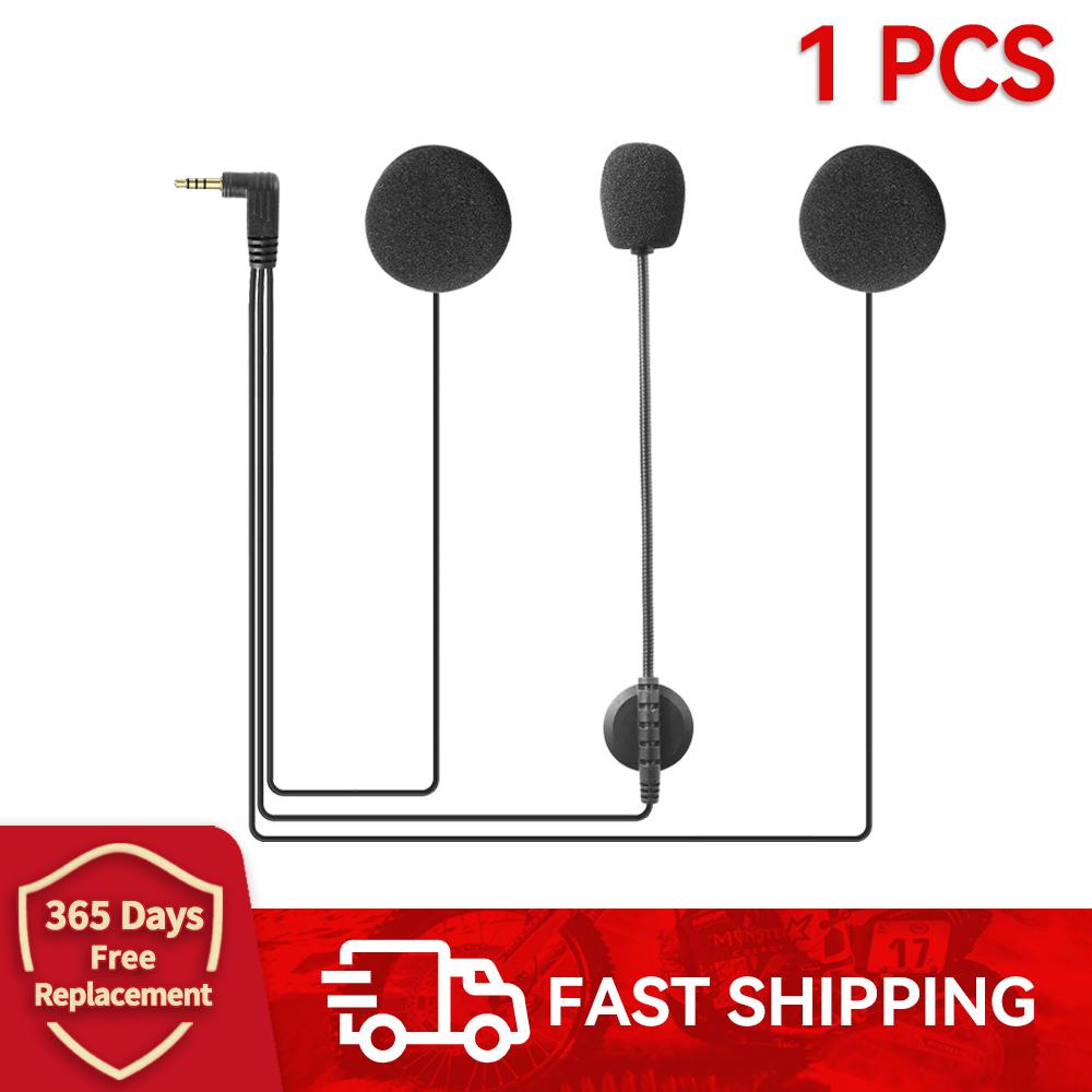 

4 шт. Мотоциклетная шлемная гарнитура Интерком 3,5 мм разъем Микрофон Динамик Наушники для EJEAS V6 Pro Vnetphone V4 V6 Bluetooth Интерком