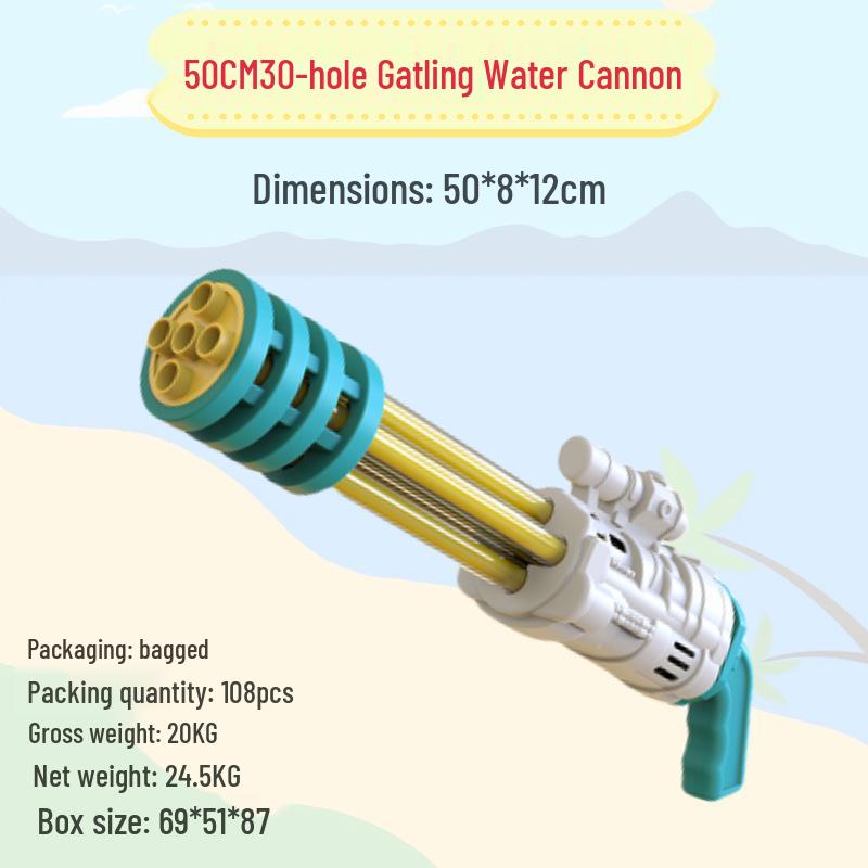 Summer Splash Festival Gatling Water Cannon Toy - Large Children's Water Gun