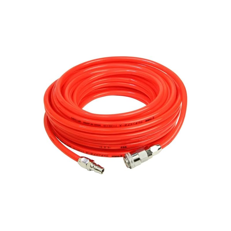 E-Value Urethane Air Hose, 10m, for Normal Pressure, Inner Diameter 7.0mm X Outer Diameter 10.0mm, Clear Red, EUH-10R, Made In Japan