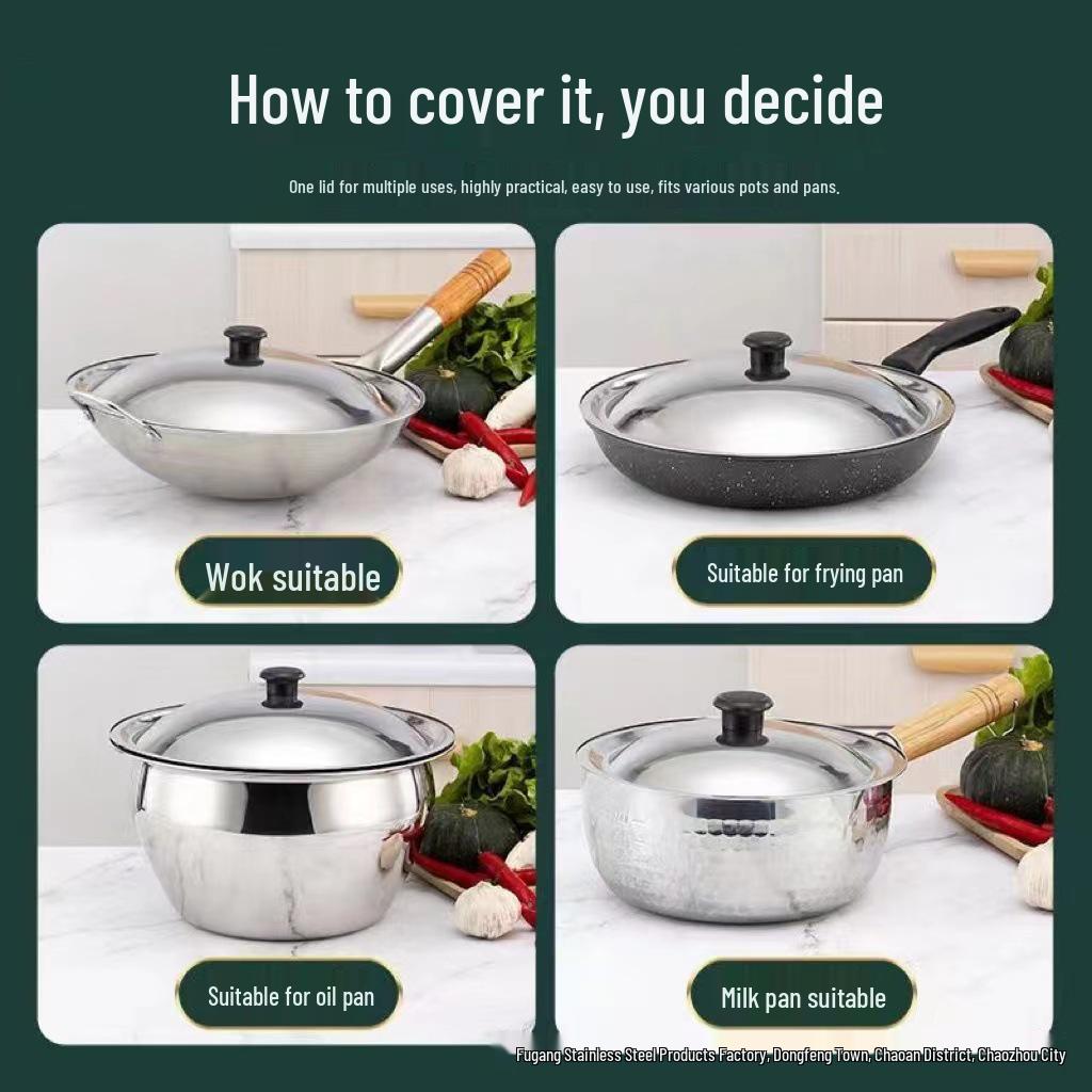 Stainless Steel Universal Pot and Bowl Lid (18-32cm)