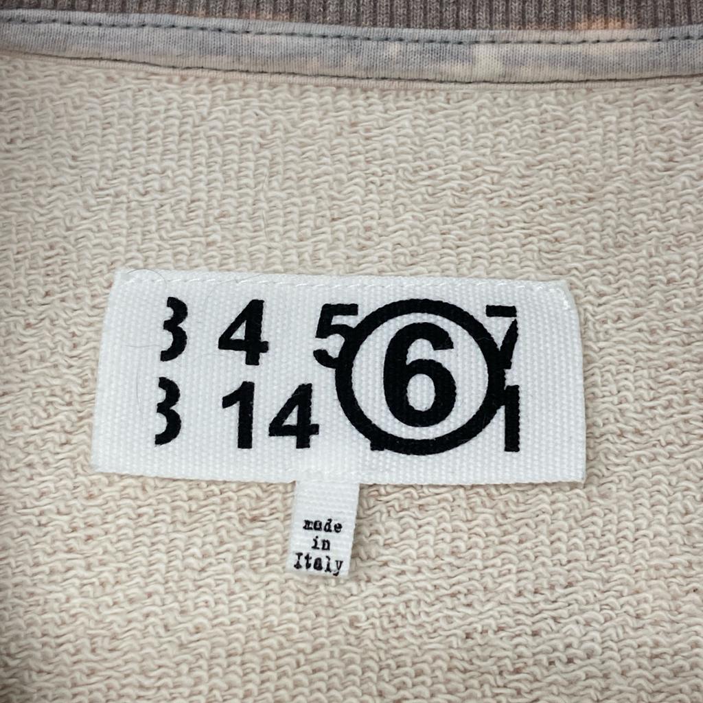 MM6 2021 Beige S62GU0050 Logo Short Sweatshirt Tops XS BeigeUsed