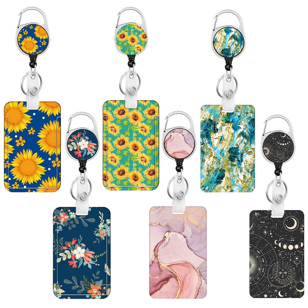 Zinc Alloy Retractable Badge Reel & Epoxy Lanyard ID Holder Set