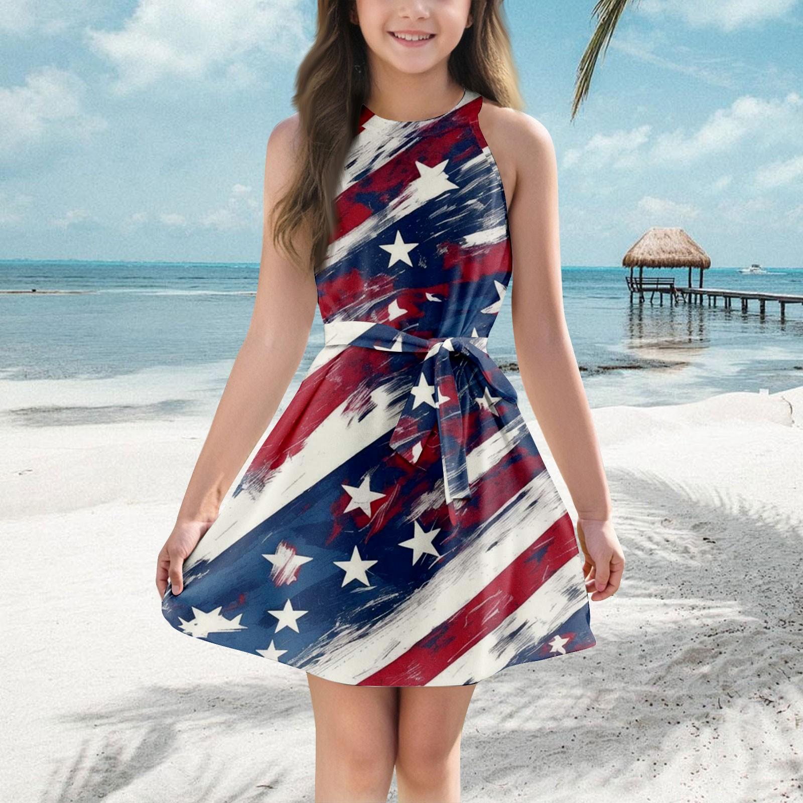 Fashionable Casual Dress With Printed Suspender Dress 160